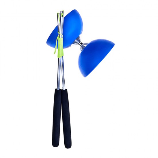 Boxed Acrobat Set 105 Rubber Diabolo Blue + alum. hand sticks