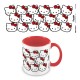 Hello Kitty (Many Kittys) Red Coloured Inner Pod Mug