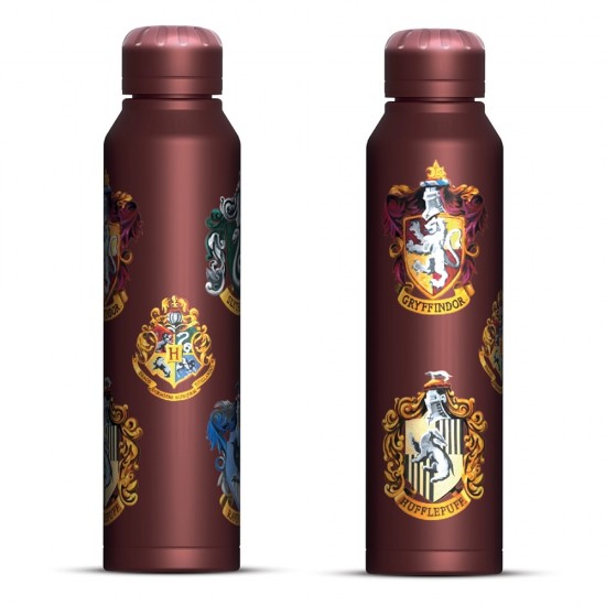 Harry Potter (Colourful Crest) Slim Metal Drinks Bottle