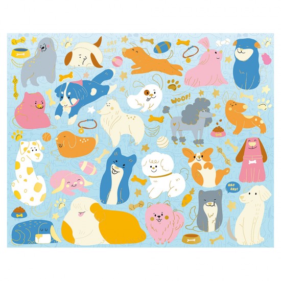 Elevate 1000 Piece Gold Foil Jigsaw Tubes: Dogs