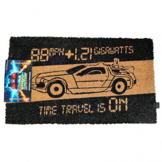 Back to the Future Time Machine doormat