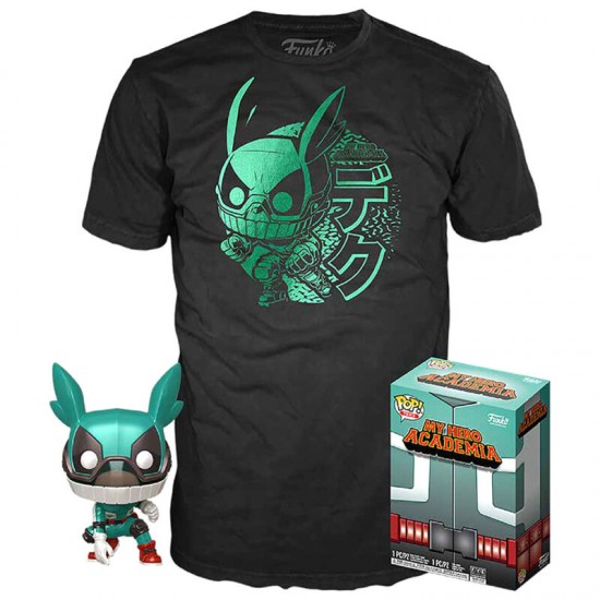 Set POP figure & Tee My Hero Academia Deku with Helmet XL