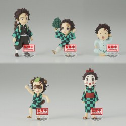 Pack 12 figures Demon Slayer Kimetsu no Yaiba Tanjiro Kamado assorted 7cm