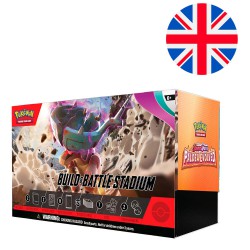 English Pokemon Scarlet and Purple Paldea Evoled Build and Battle Stadium card game box