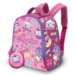 Cupcakes Backpack + purse neoprene backpack 25cm 4 Τεμ.