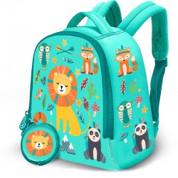 Animals Backpack + purse neoprene backpack 25cm 4 Τεμ.