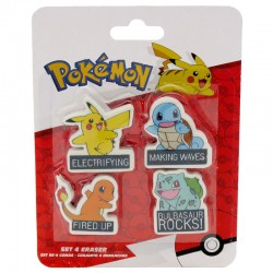Pokemon set 4 erasers 8 Τεμ.