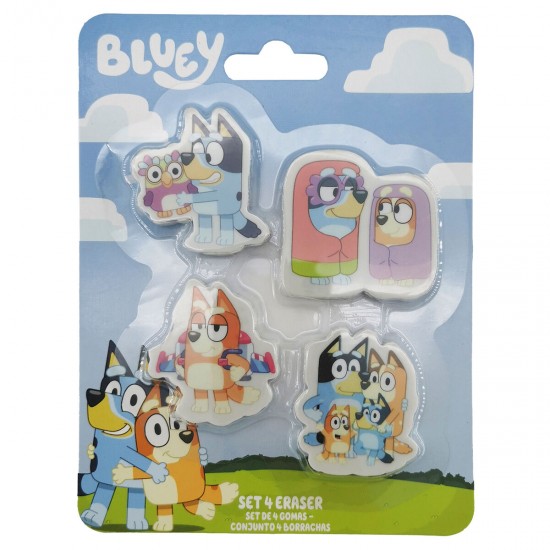 Bluey Set 4 erasers 12 Τεμ.