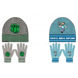 Minecraft hat and gloves assorted set