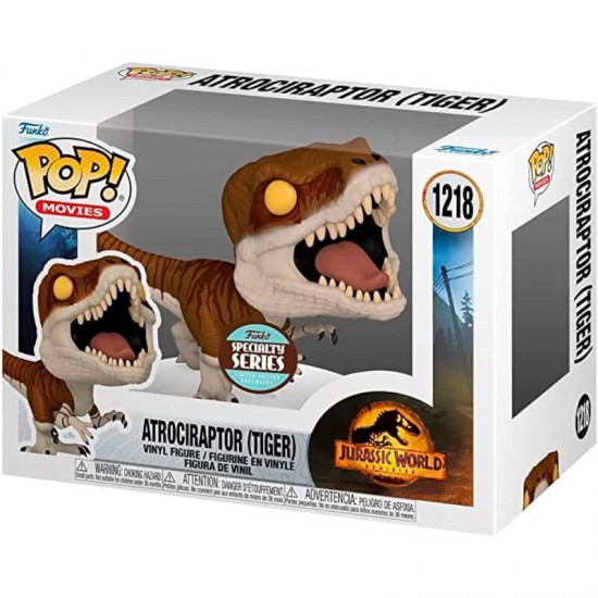 POP figure Jurassic World 3 Atrociraptor Tiger Exclusive