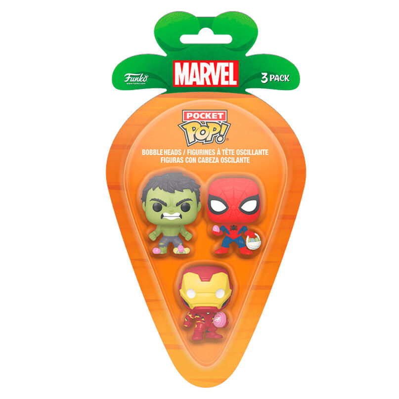 POP CULTURE : Carrot Pocket POP blister 3 figures Marvel