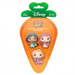 Carrot Pocket POP blister 3 figures Disney Princess Rapunzel Ariel Jasmin