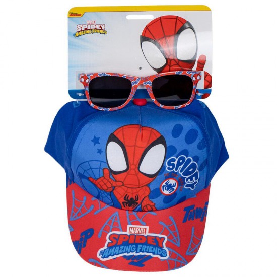 Marvel Spidey Set cap + sunglasses 6 Τεμ.