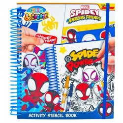 Marvel Spiderman activity stencil book 10 Τεμ.