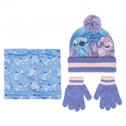 Disney Stitch Kids winter set snood hat gloves 6 Τεμ.