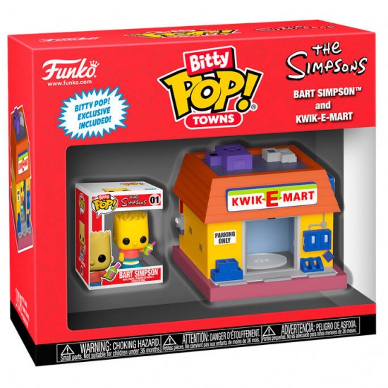 Bitty POP figure Town Simpsons Bart Simpsons and Kwik-E-Mart 12 Τεμ.