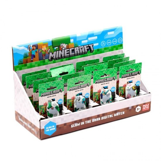 Minecraft silicone digital watch assorted 16 Τεμ.