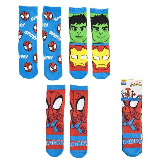 Marvel Spidey pack 3 assorted socks 12 Τεμ.