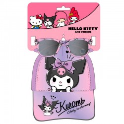 Hello Kitty Kuromi set cap + sunglasses 6 Τεμ.