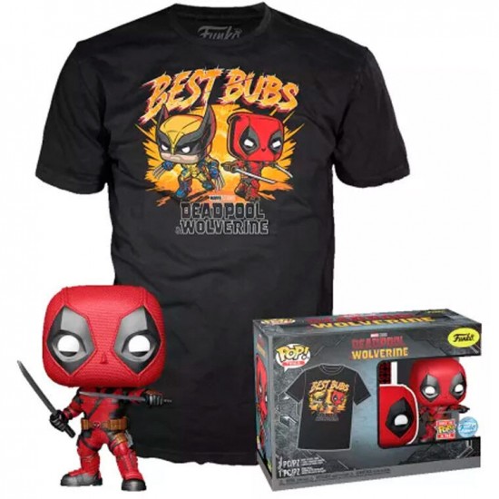 Set figure POP & Tee Marvel Deadpool & Wolverine M