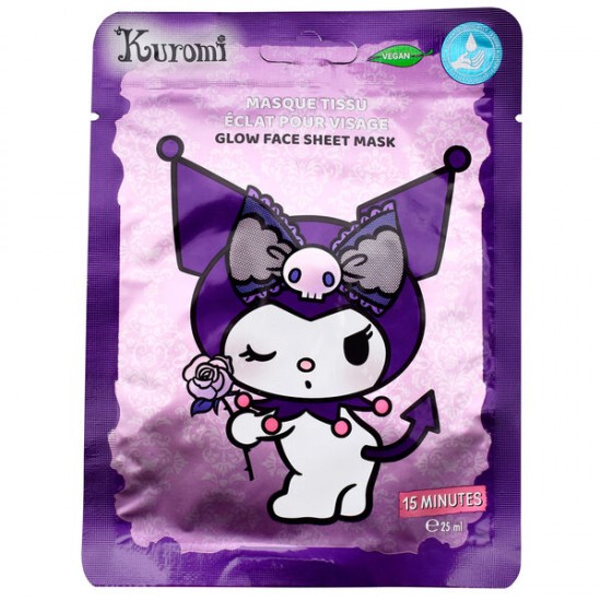 Hello Kitty Kuromi glow face mask 12 Τεμ.
