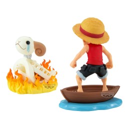 One Piece Luffy & Going Merry Log Stories figure 8cm