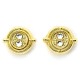 Harry Potter Time Turner gold plated stud earrings