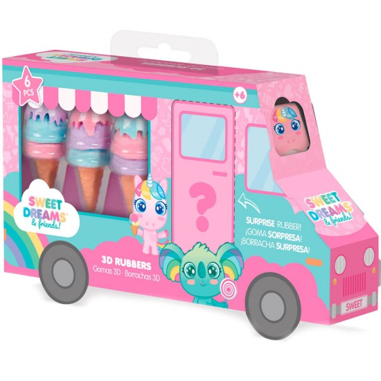Sweet Dreams shaped erasers 6 Τεμ.