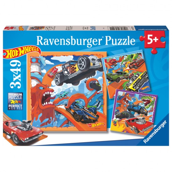 Hot Wheels puzzle 3x39pcs