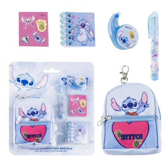 Disney Stitch Stationery mini backpack set