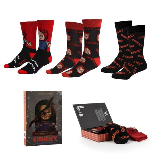 Chucky pack 3 adult socks