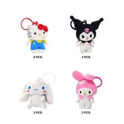 Hello Kitty and Friends plush keychain 16 Τεμ.