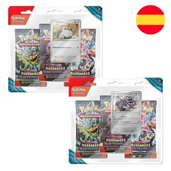 Spanish Pokemon Twilight Masquerade assorted Blister card game 3 booster packs 24 Τεμ.