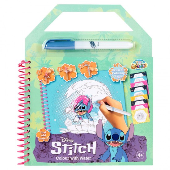 Disney Stitch Magic water painting book 6 Τεμ.