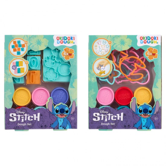 Disney Stitch assorted pack of 6 mini pots of modelling clay + moulds 6 Τεμ.