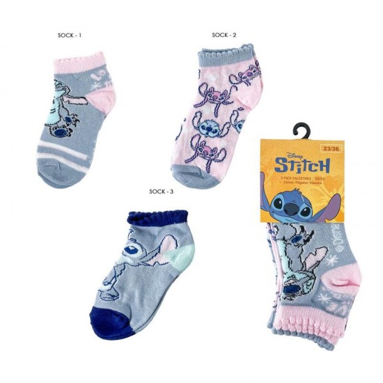 Disney Stitch Set 3 pairs of socks 12 Τεμ.
