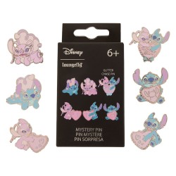 Loungefly Disney Stitch & Angel Mystery Blind Box Enamel Pin assorted 12 Τεμ.
