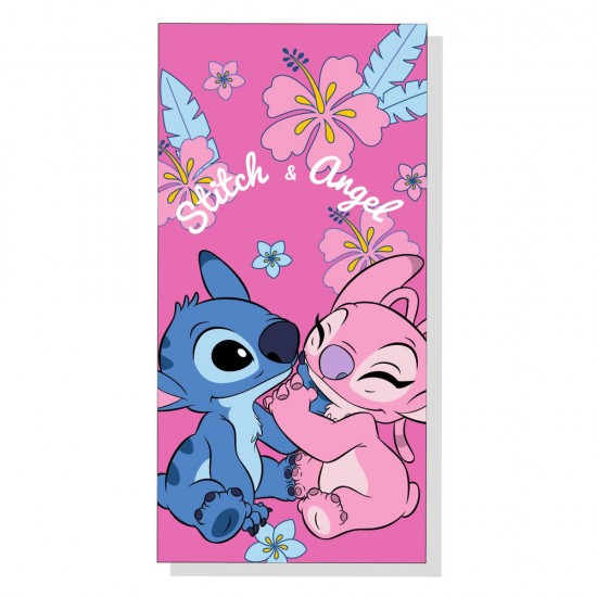 Disney Stitch & Angel microfibre beach towel