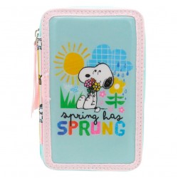 Peanuts Snoopy triple pencil case