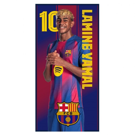F.C Barcelona Lamine Yamal microfibre beach towel