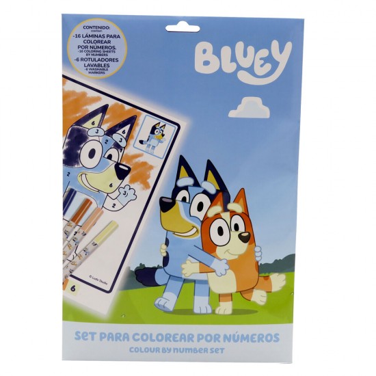 Bluey Colouring numbers set 24 Τεμ.