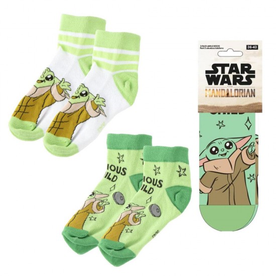 Star Wars The Mandalorian Grogu adult pack 2 socks 12 Τεμ.