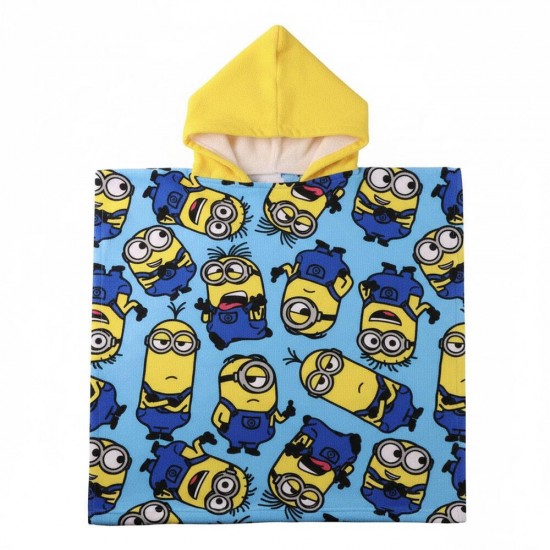 Minions microfibre poncho beach towel