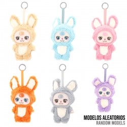 Baozao Kawaii Bunny Suit assorted plush toy keychain 20cm 12 Τεμ.