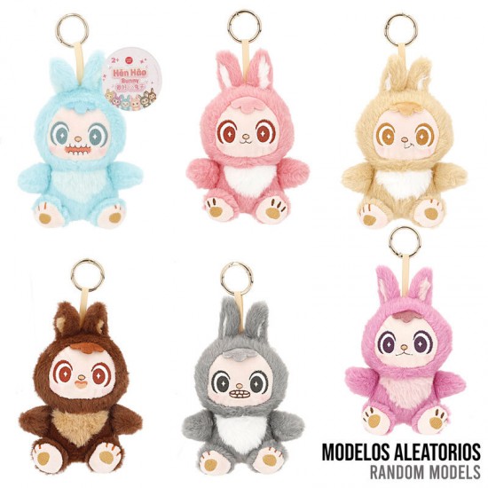 Hen Hao Kawaii Bunny assorted plush toy keychain 12cm 12 Τεμ.
