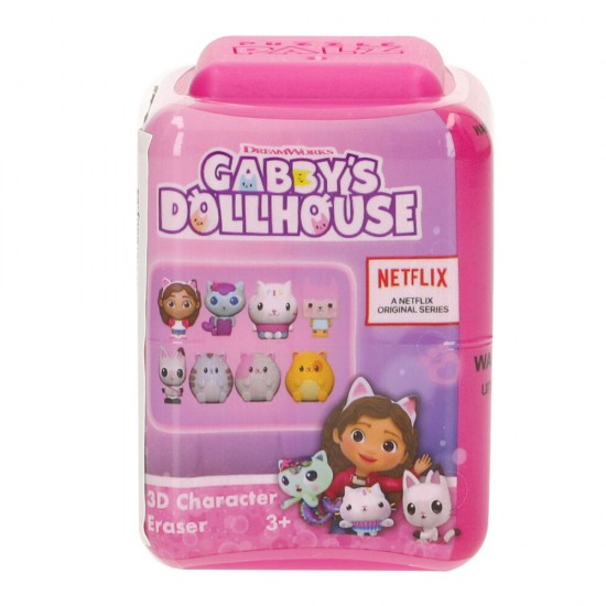 Gabby's Dollhouse assorted Puzzle 3D Eraser Palz Capsule 30 Τεμ.