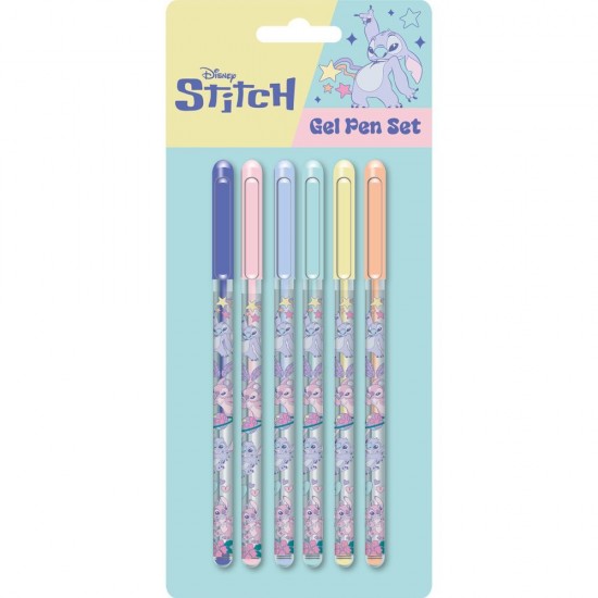 Disney Stitch Set 6 gel pens 12 Τεμ.