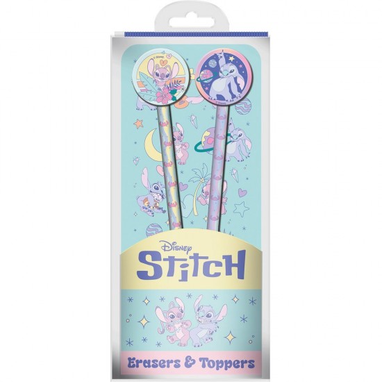 Disney Angel & Stitch Pencil with eraser topper 8 Τεμ.