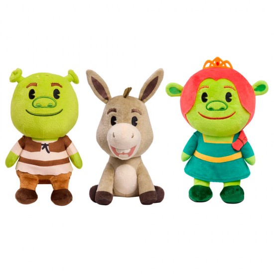 Shrek - Shrek, Donkey and Princess Fiona assorted plush toy 17cm 12 Τεμ.