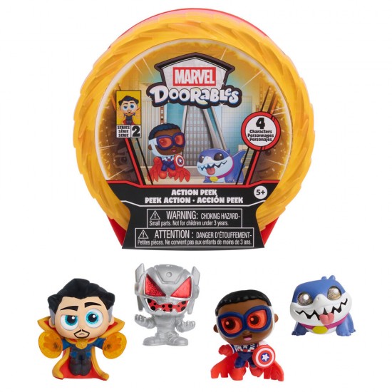 Doorables Marvel Action Mini Peek Series 2 assorted Capsule surprise 4 figures 12 Τεμ.